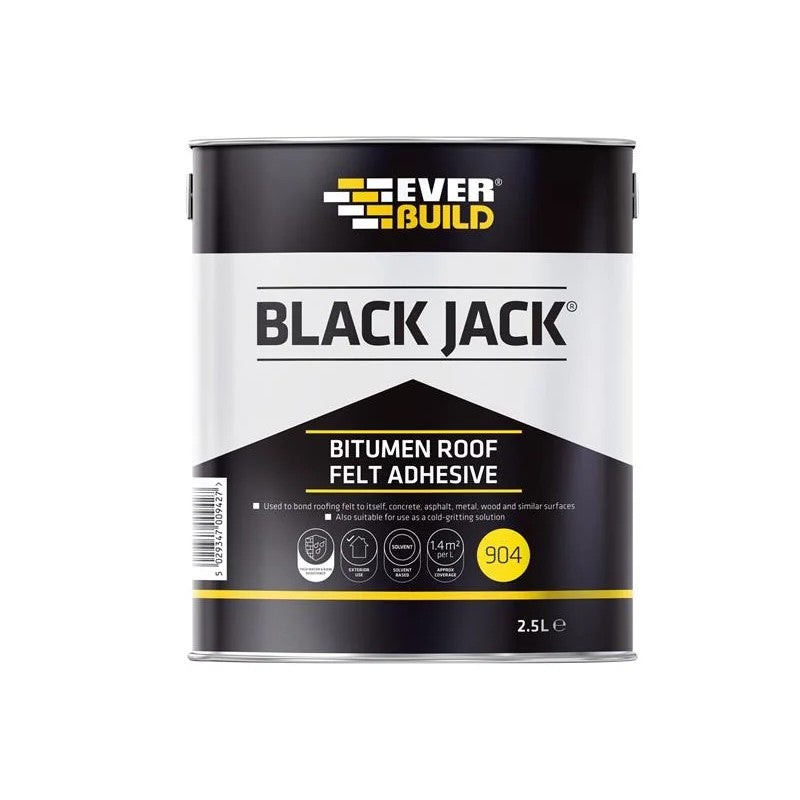 Everbuild Sika Black Jack® 904 Bitumen Roof Felt Adhesive 2.5 litre - 852651