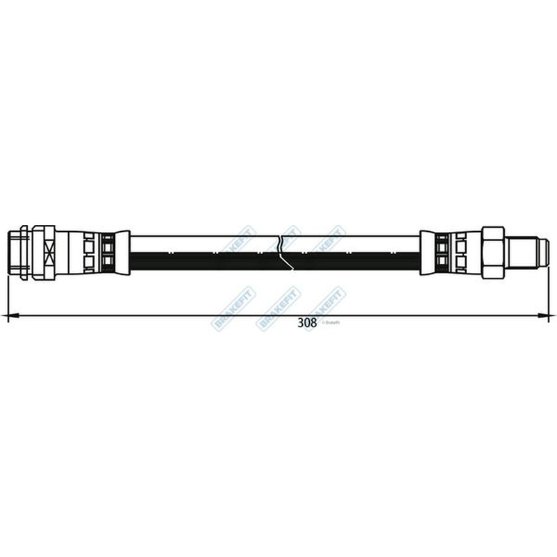 Apec Brake Hydraulic Hose Line Rear BHO4055