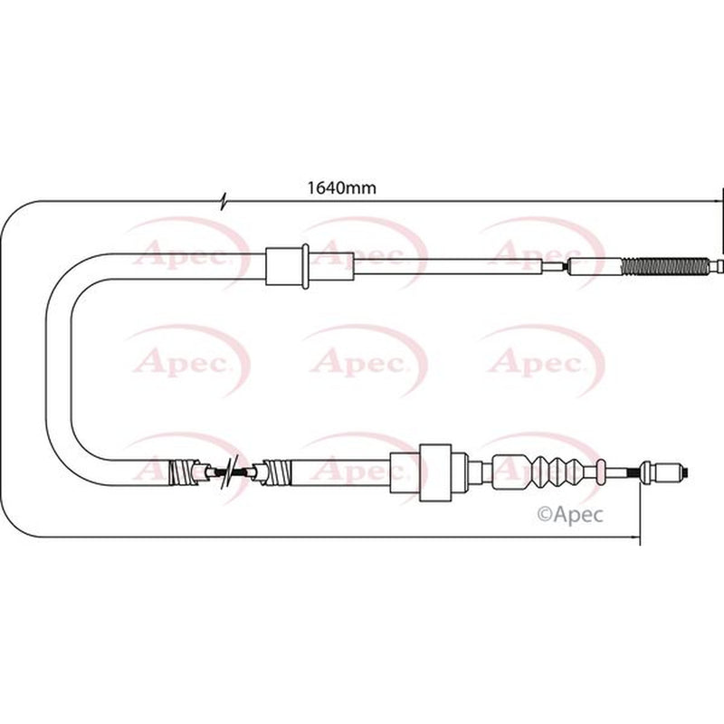 Apec Handbrake Cable Left Rear CAB1532