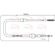 Apec Handbrake Cable Left Rear CAB1532