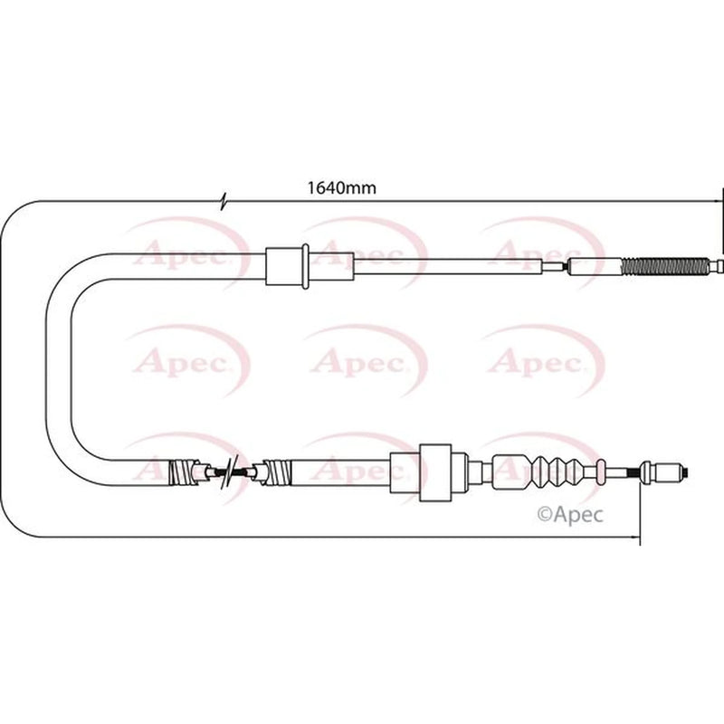 Apec Handbrake Cable Left Rear CAB1532
