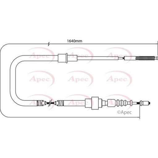 Apec Handbrake Cable Left Rear CAB1532