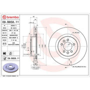 Brembo 2 x Front Brake Discs 09.B858.11