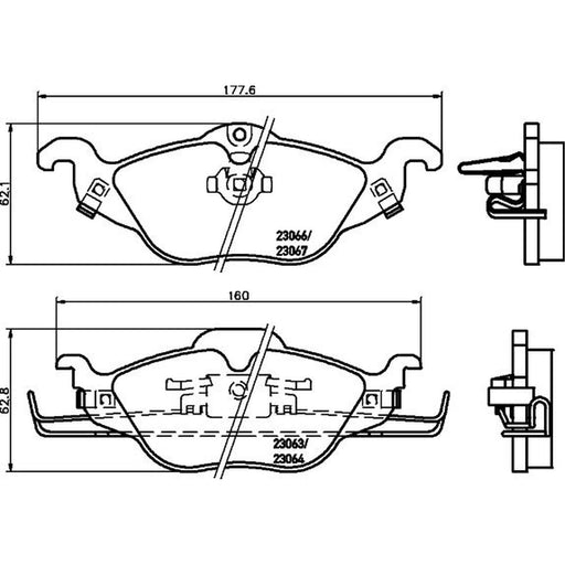 DON Front Brake Pad Set PCP1058
