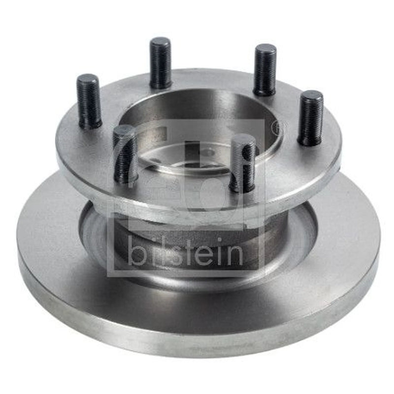 Febi 2 x Solid Front Brake Discs 108117