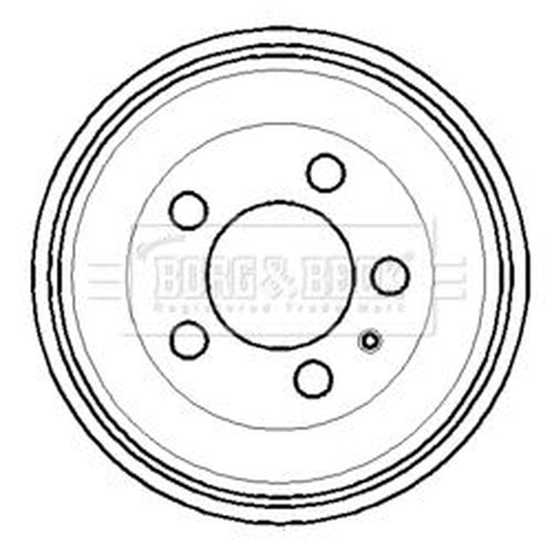 Borg & Beck Brake Drum Assembly Rear BBR7114