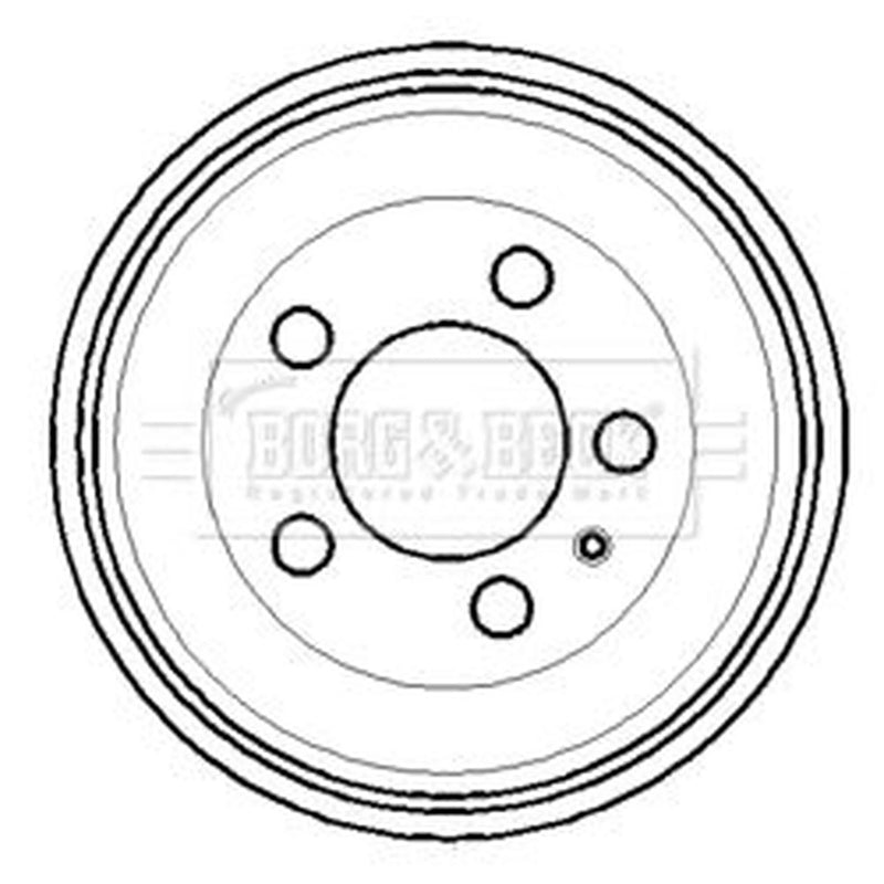 Borg & Beck Brake Drum Assembly Rear BBR7114