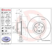 Brembo 2 x Front Brake Discs 09.A771.11