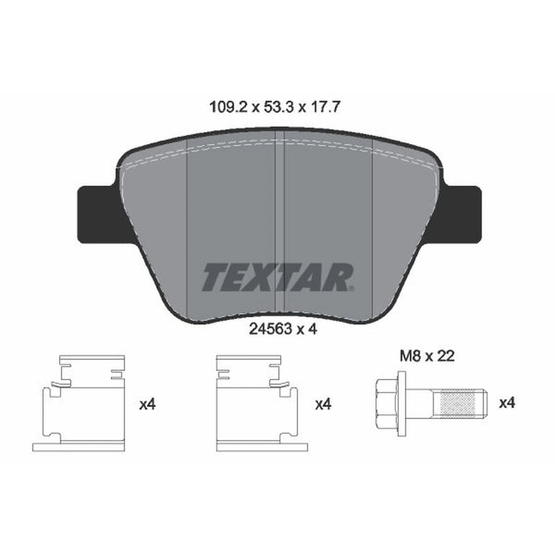 Textar Rear Brake Pad Set 2456301