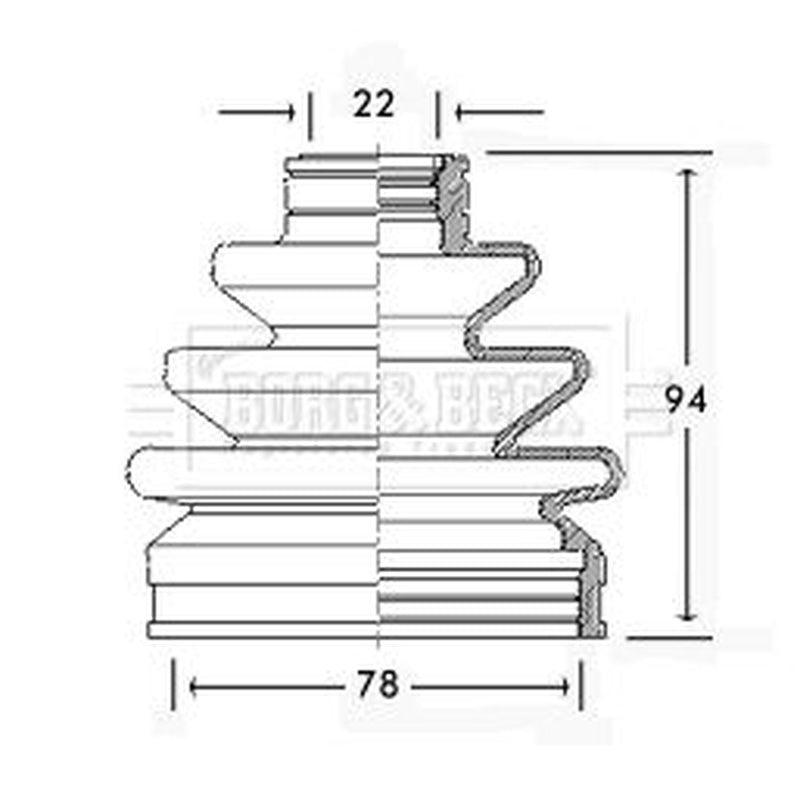 Borg & Beck Drive Shaft Bellow Kit Front Left BCB2246