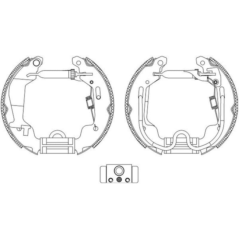 Mintex Brake Shoe Set Axle Kit MSP224