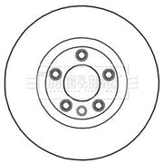 Borg & Beck 2 x Vented Front Brake Discs BBD5756S