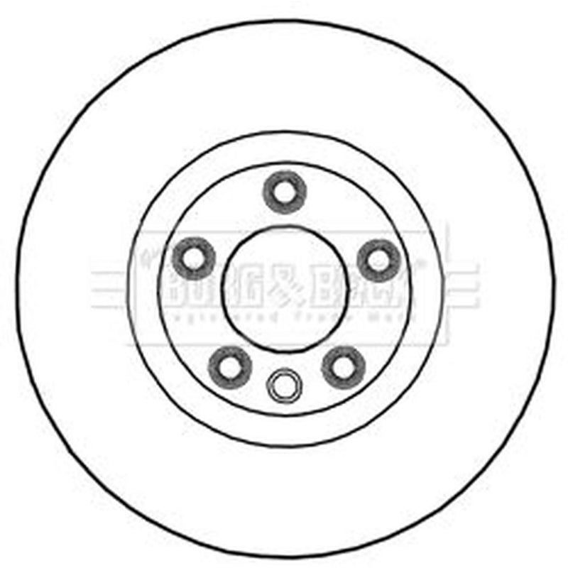 Borg & Beck 2 x Vented Front Brake Discs BBD5756S