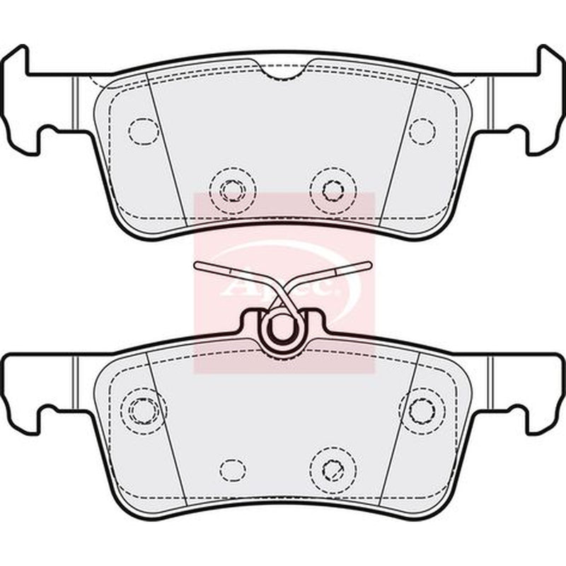 Apec Rear Brake Pad Set PAD2204