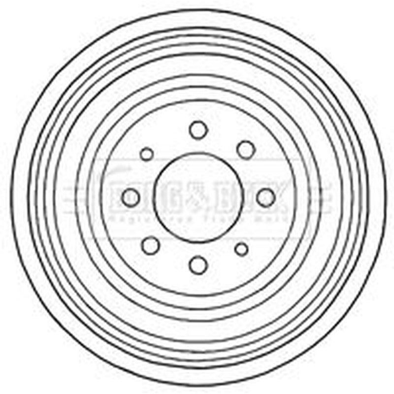 Borg & Beck Brake Drum Assembly Rear BBR7196