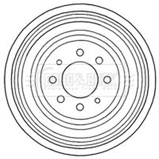 Borg & Beck Brake Drum Assembly Rear BBR7196