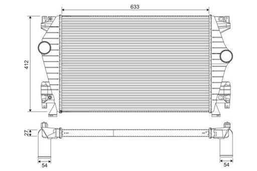 VALEO Charge Air Cooler Turbo Intercooler Without Sensor Aluminium Fits Audi A8 Valeo - Town Parts