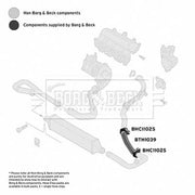 Borg & Beck Intercooler Turbo Charge Air Hose Lower BTH1039