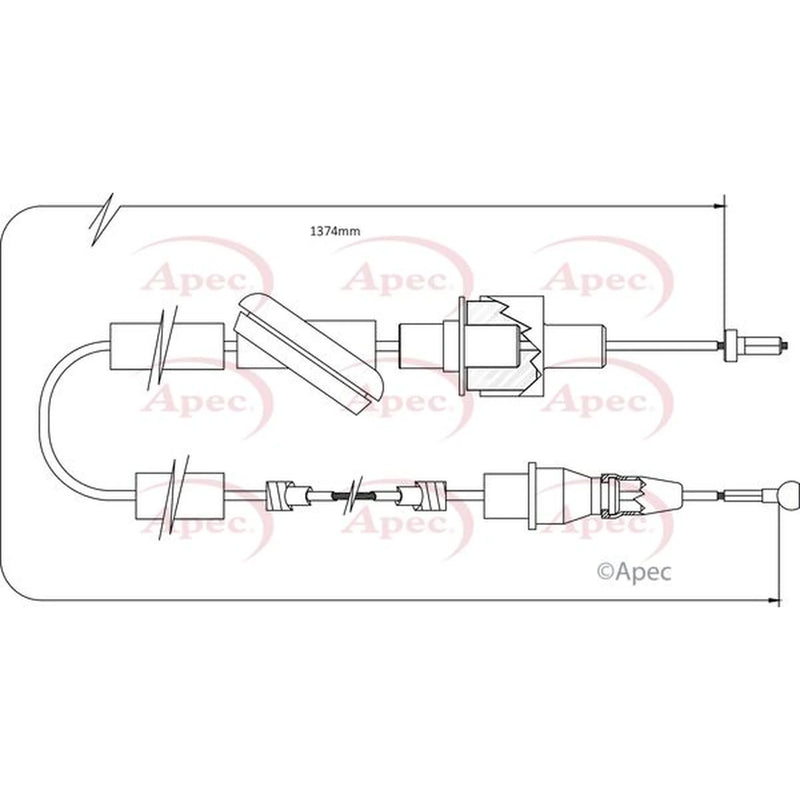 Apec Clutch Control Cable Pull CAB5003