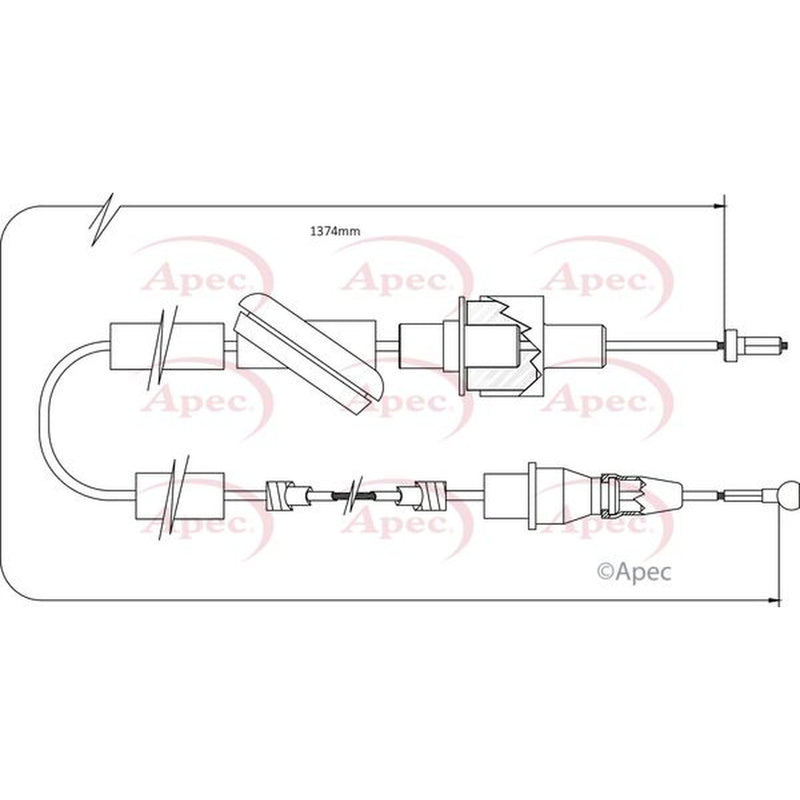 Apec Clutch Control Cable Pull CAB5003