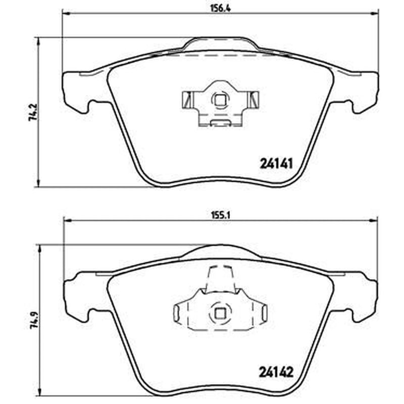 Brembo 4 x Front Brake Pad Set P86018