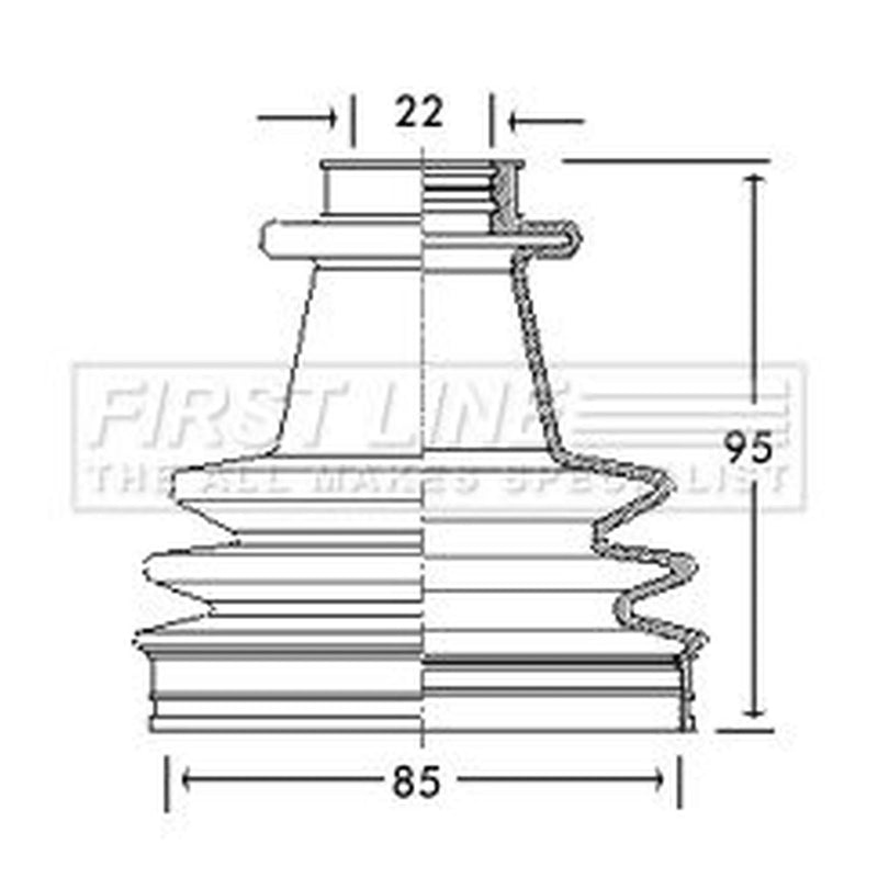 First Line Drive Shaft Bellow Kit Front Left FCB2165