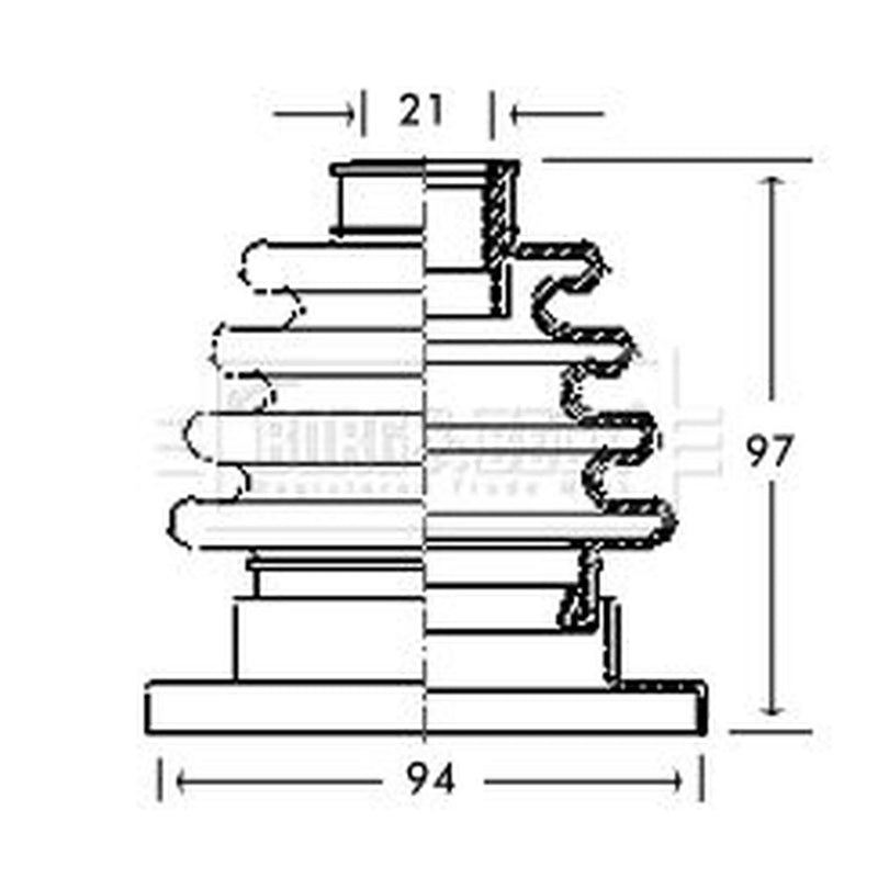 Borg & Beck Drive Shaft Bellow Kit Front Left BCB2717