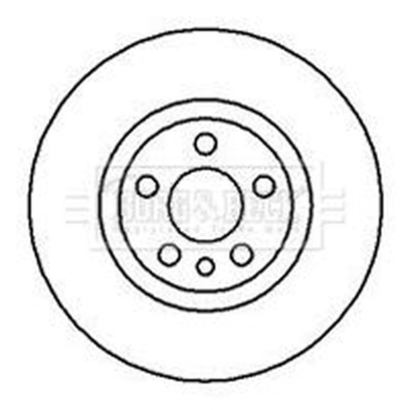 Borg & Beck 2 x Vented Front Brake Discs BBD5095
