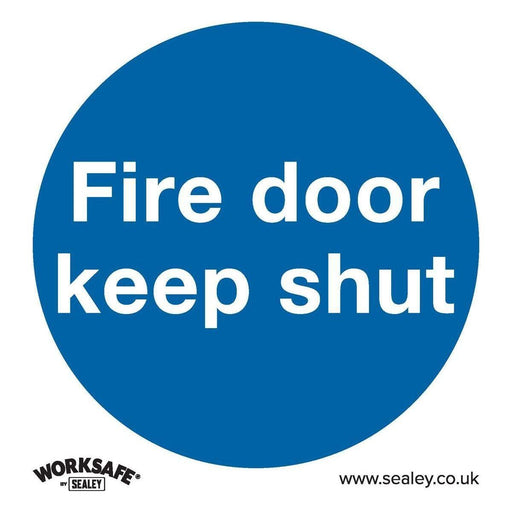 Sealey Mandatory Safety Sign Fire Door Keep Shut Rigid Plastic SS1P1 Sealey  - Town Parts