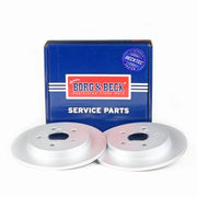 Borg & Beck 2 x Solid Rear Brake Discs BBD5173