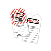 Master Lock No. 497A Heavy-Duty Safety Tags (12) - DANGER DO NOT OPERATE - 497A