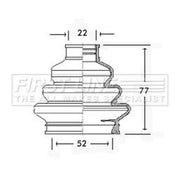First Line Drive Shaft Bellow Kit Rear Left FCB2310