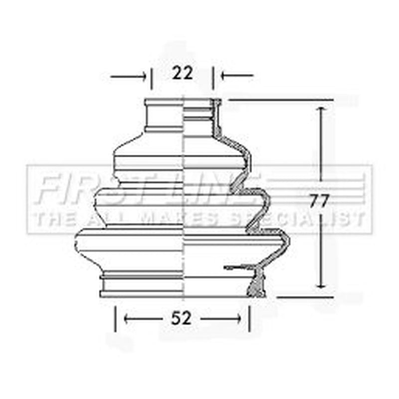 First Line Drive Shaft Bellow Kit Rear Left FCB2310