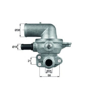 Mahle Thermostat,Coolant TI 135 80D