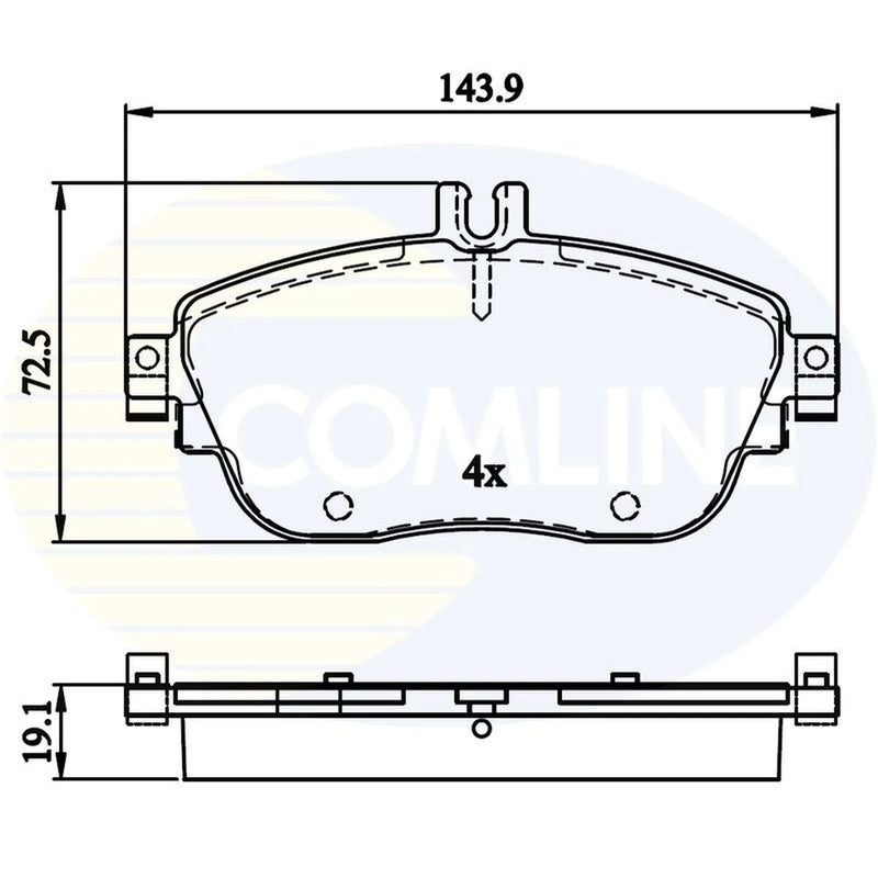 Comline 4 x Front Brake Pad Set CBP32208