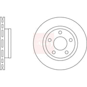 Apec 2 x Vented Rear Brake Discs DSK2793
