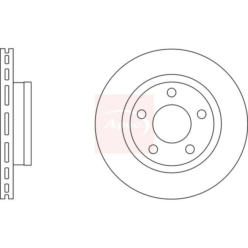 Apec 2 x Vented Rear Brake Discs DSK2793