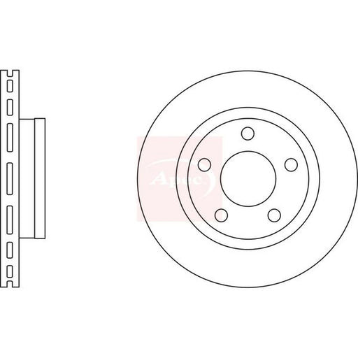 Apec 2 x Vented Rear Brake Discs DSK2793