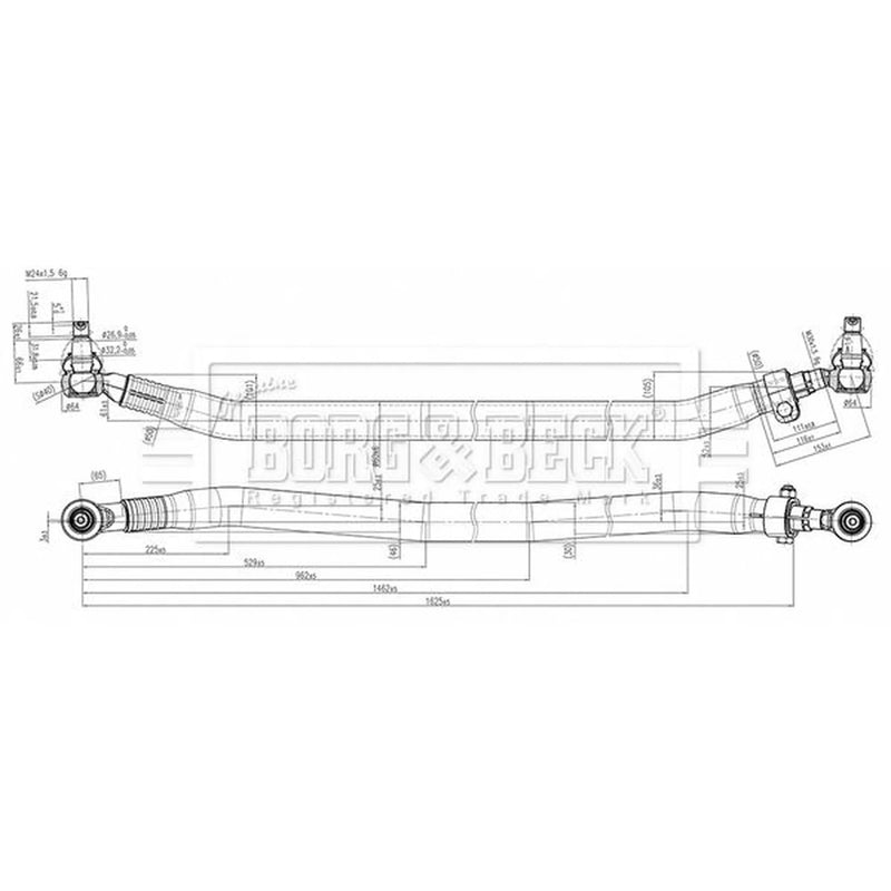 Borg & Beck Inner Rack End Right Joint BTR33245