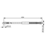 Bosch Brake Hydraulic Hose Line Rear 1 987 481 029