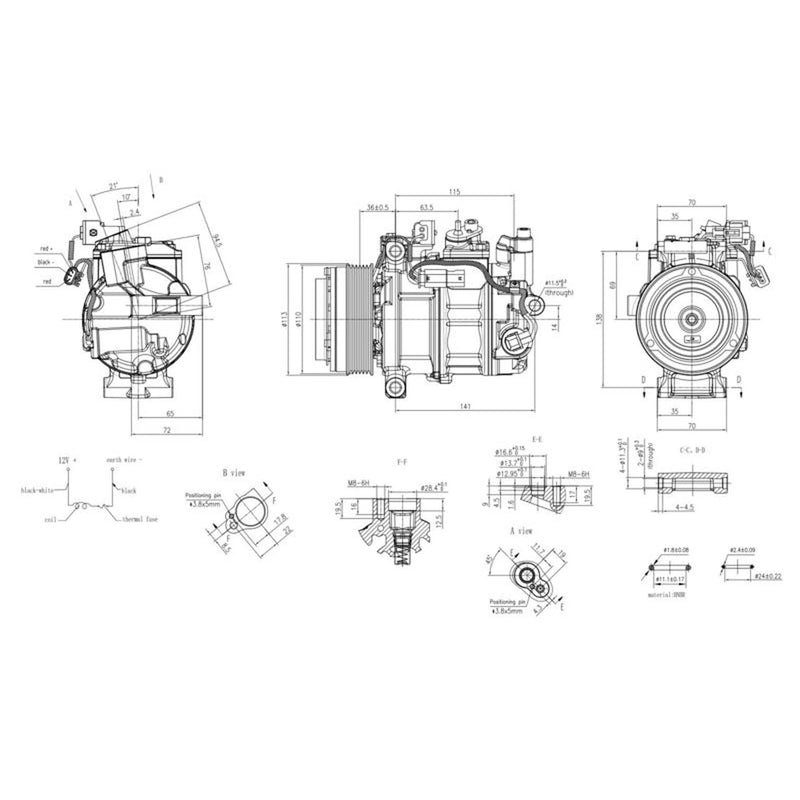 Hella Air Conditioning Compressor 8FK 366 200-421