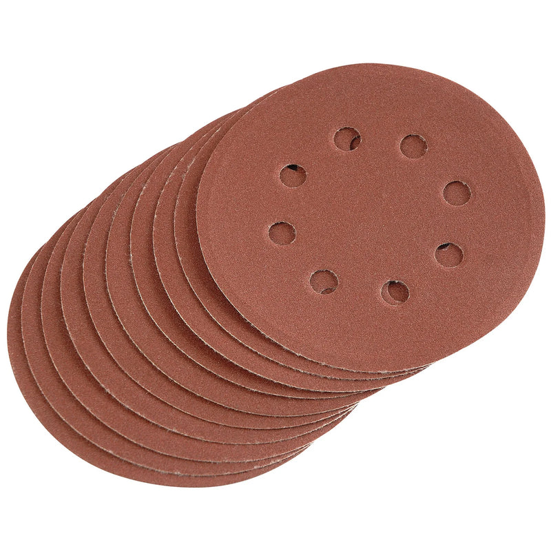Draper Hook and Loop Sanding Discs 125mm 240 Grit Pack of 10