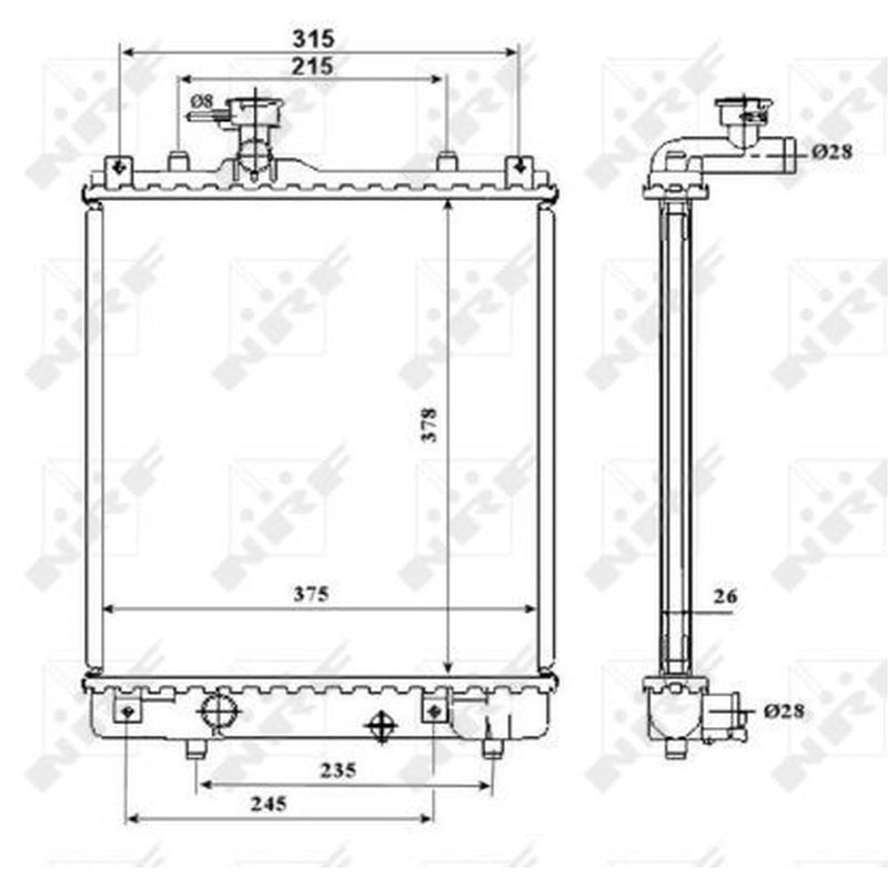 NRF Engine Radiator 53824