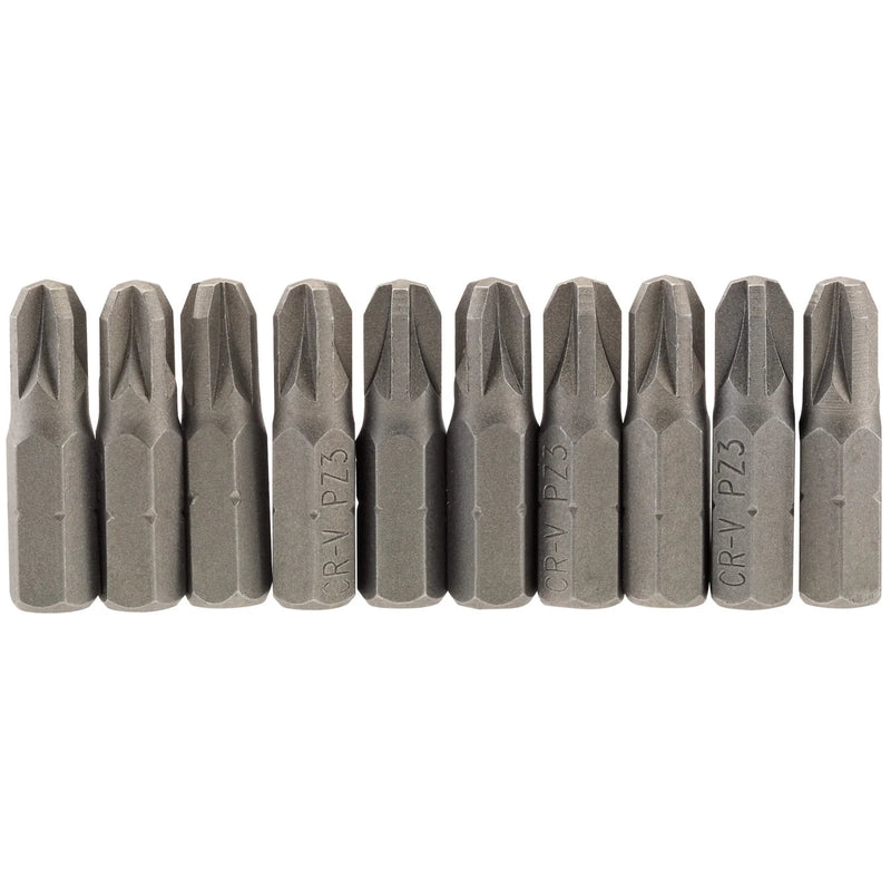 Draper PZ Type Insert Bit 1/4" Hex Long (Pack of 10)