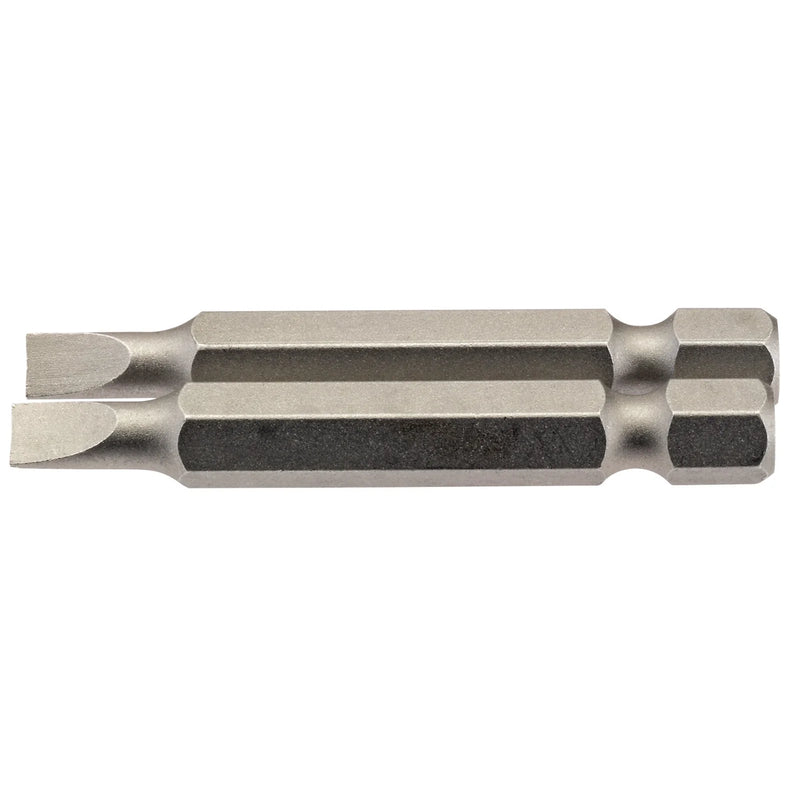 Draper Plain Slot Insert Bit 4.5mm 1/4" Hex 50mm Long Pack of 2