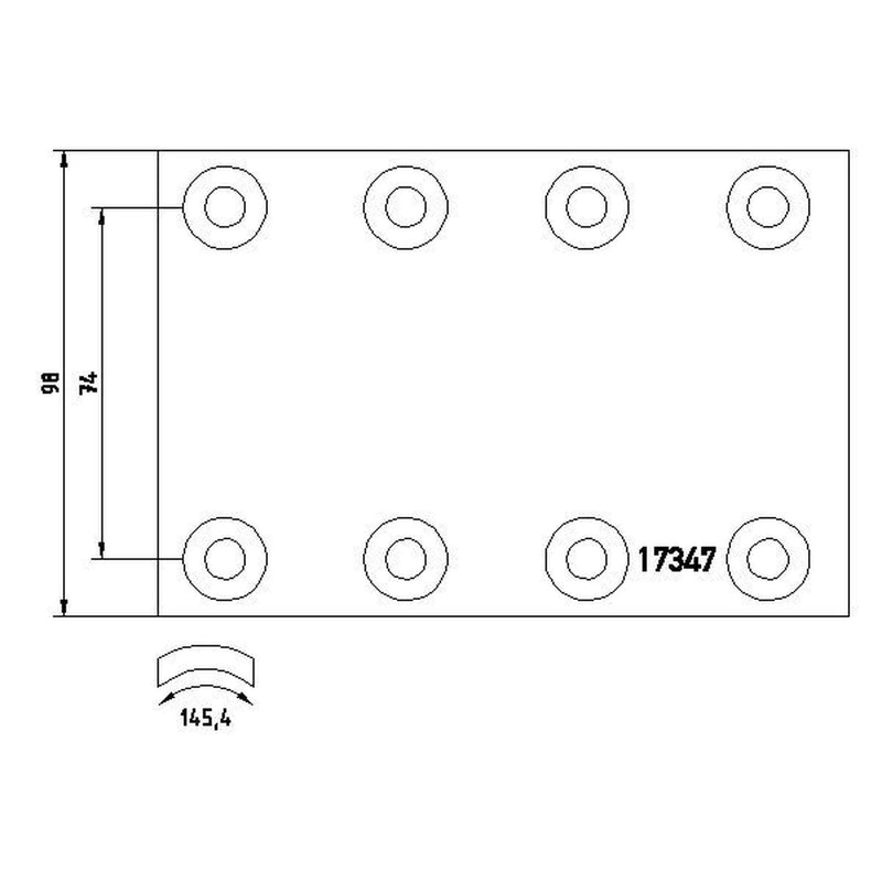 Textar Textar Cv Brake Lining Set 1734703 0309212510 1734703
