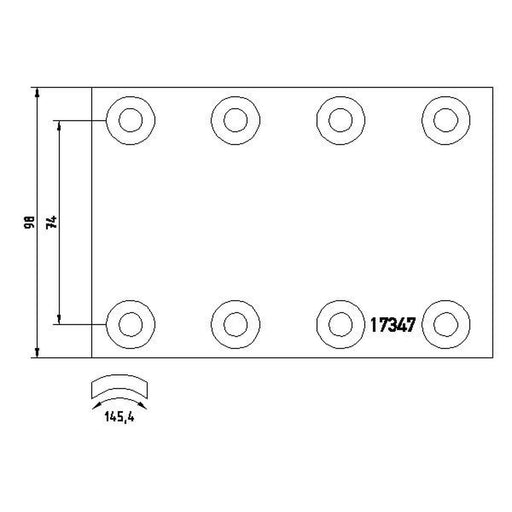 Textar Textar Cv Brake Lining Set 1734703 0309212510 1734703