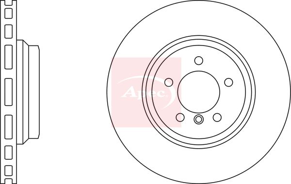 Apec 2 x Brake Disc Set Vented