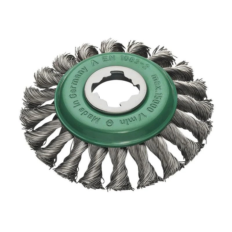 Lessmann X-Lock Stainless Steel Knot Bevel Brush 115mm Non Spark - 472.85X