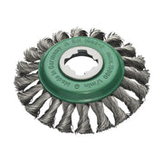 Lessmann X-Lock Stainless Steel Knot Bevel Brush 115mm Non Spark - 472.85X